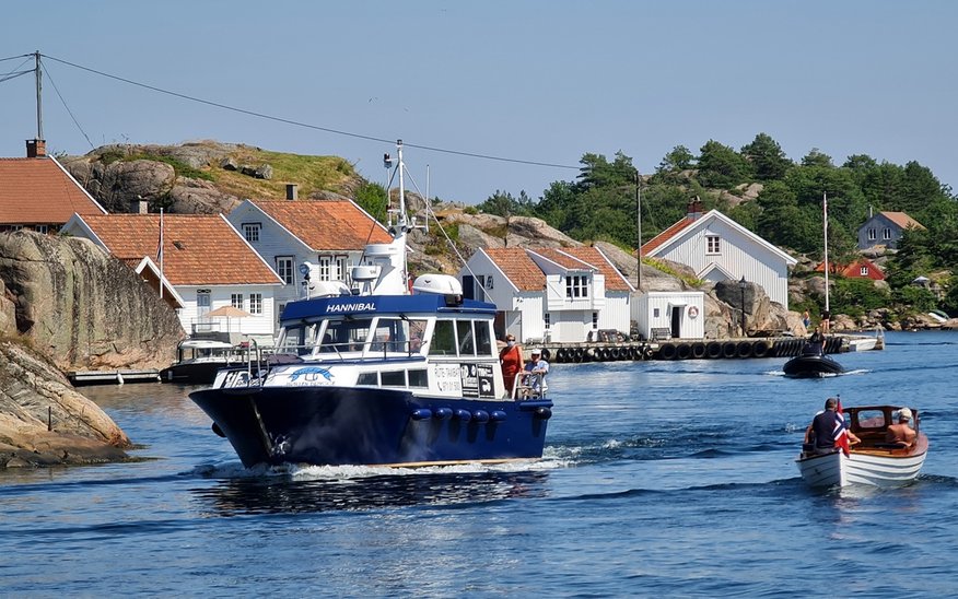 Rutebåt Taxibåt Søgne Høllen Borøy, Ny Hellesund, Verftet, Kapelløya, Olavsundet, Fortet på Helgøya, Monsøya